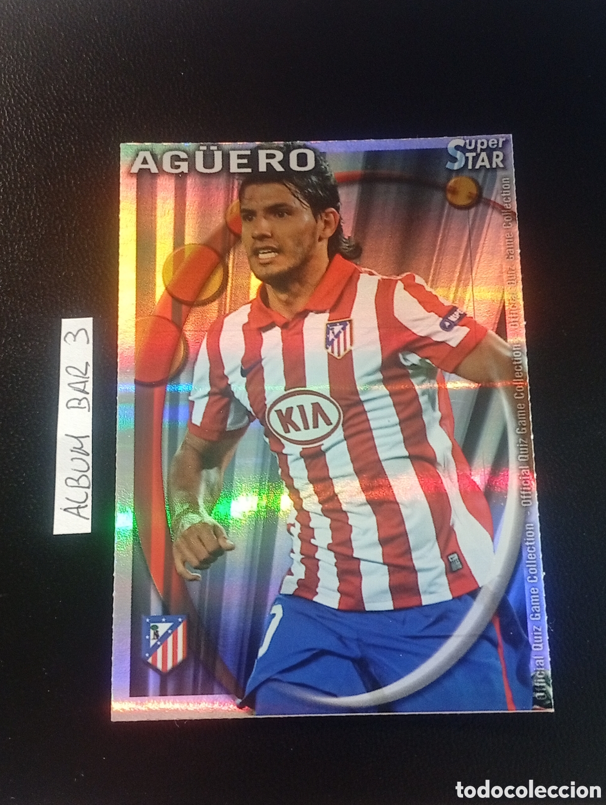Cromos de F&uacute;tbol: 242 brillo rayas AGUERO ATLETICO DE MADRID MUNDICROMO 2010 2011 10 11 CROMOS CARDS PANINI MEGACRACKS