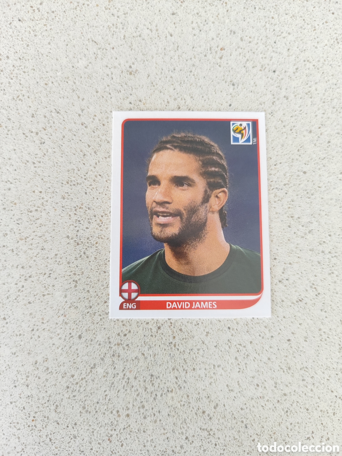 Football Stickers: CROMO N&Uacute;MERO 184 David James INGLATERRA. MUNDIAL 2010 SUD&Aacute;FRICA.