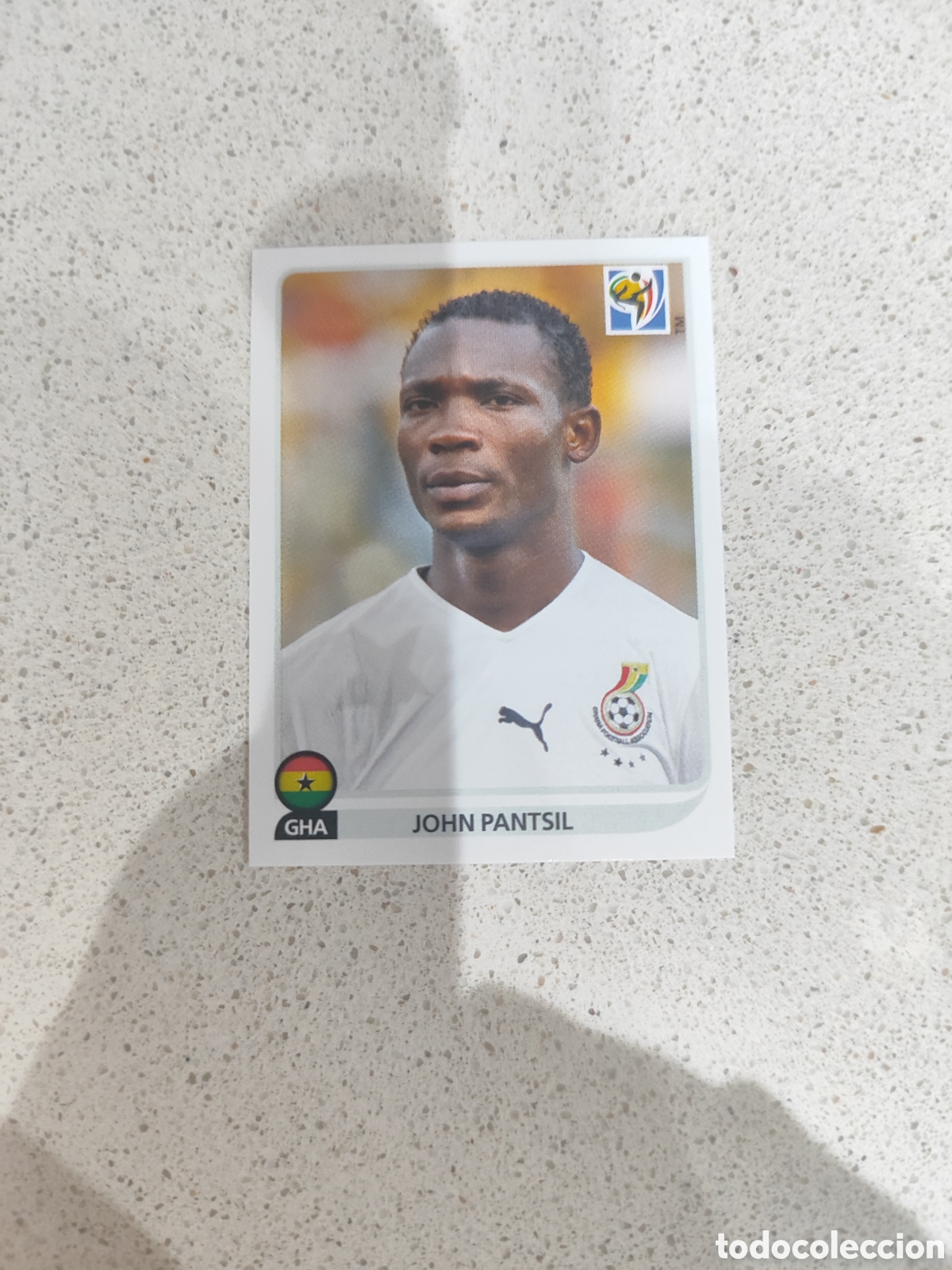 Figurine di Calcio: CROMO N&Uacute;MERO 319 John Pantsil GHANA. MUNDIAL 2010 SUD&Aacute;FRICA.