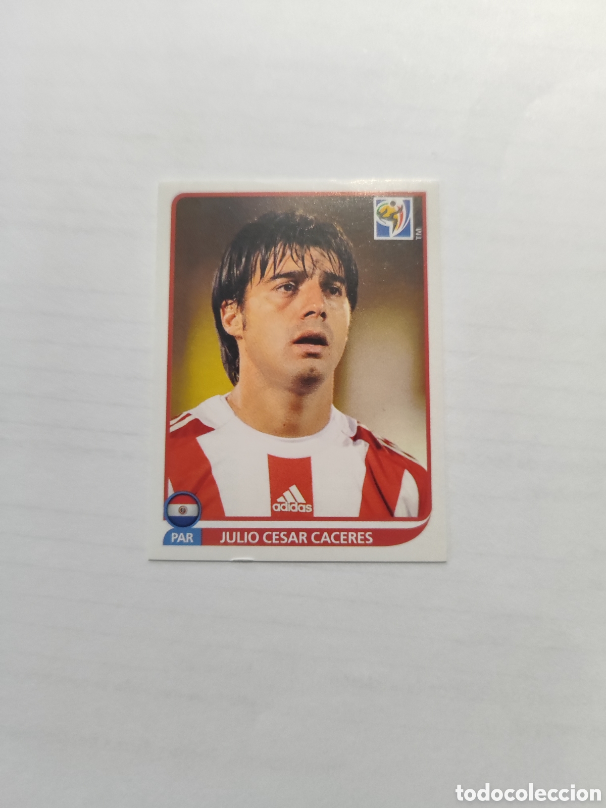 Cromos de F&uacute;tbol: CROMO N&Uacute;MERO 435 Julio Cesar Caceres PARAGUAY. MUNDIAL 2010 SUD&Aacute;FRICA.