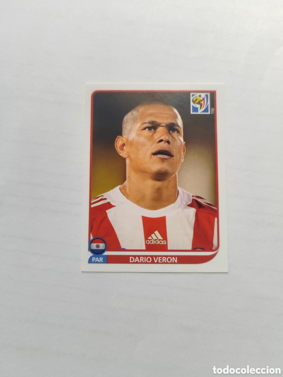 Cromos de f&uacute;tbol: CROMO N&Uacute;MERO 436 Dario Veron PARAGUAY. MUNDIAL 2010 SUD&Aacute;FRICA.