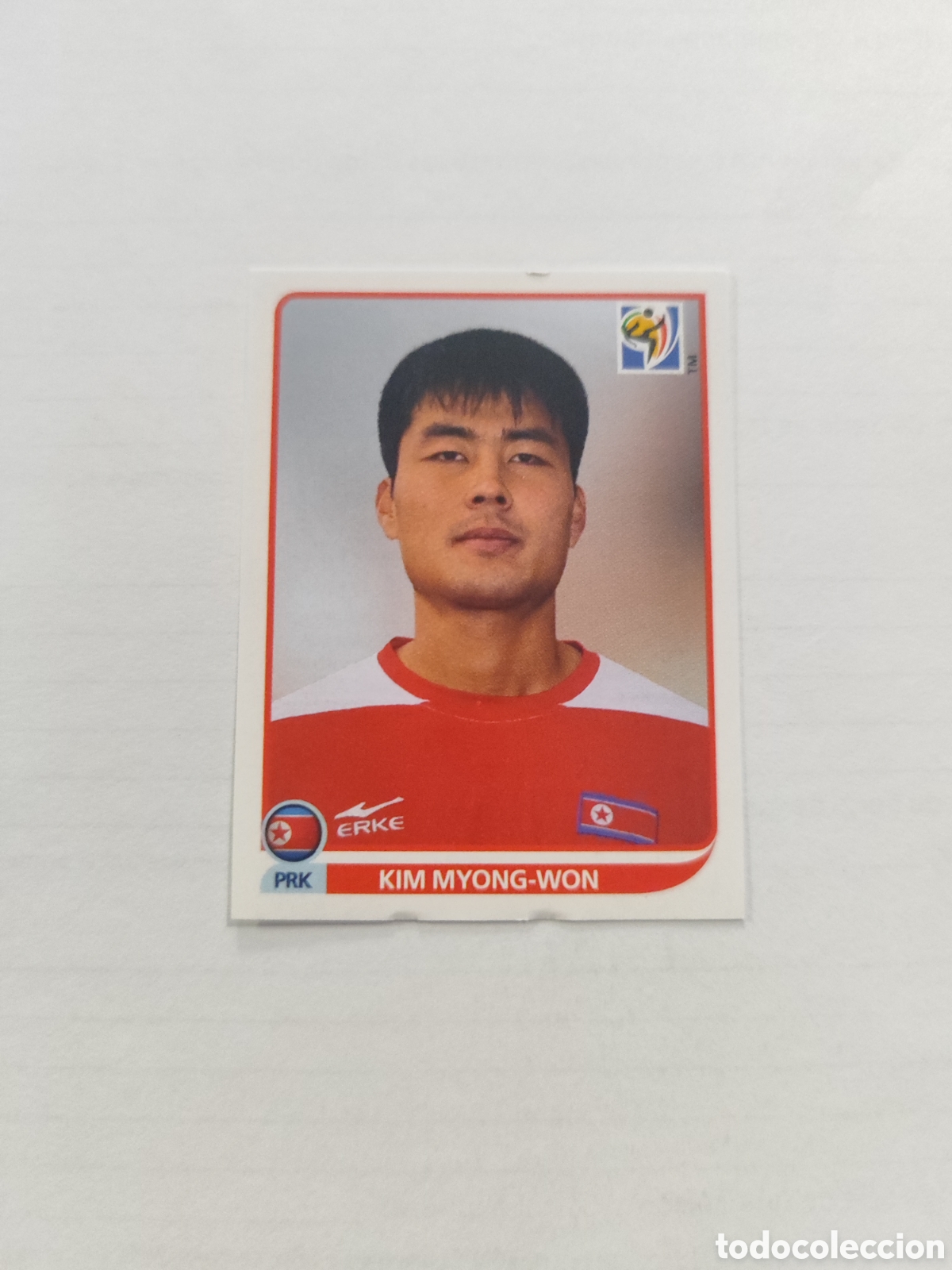 Figurine di Calcio: CROMO N&Uacute;MERO 519 Kim Myong-Won COREA DEL NORTE. MUNDIAL 2010 SUD&Aacute;FRICA.