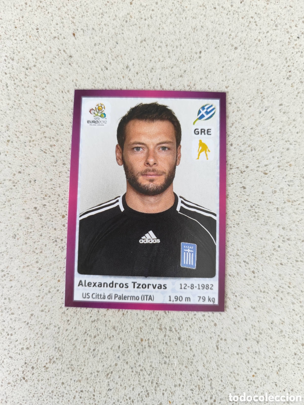 Cromos de f&uacute;tbol: CROMO N&Uacute;MERO 84 Alexandros Tzorvas GRECIA. EUROCOPA 2012 POLONIA Y UCRANIA.