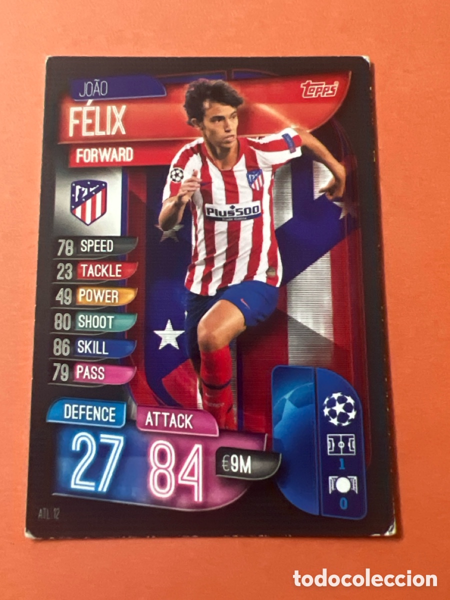 Fu&szlig;ball-Sticker: E1642. Joao Felix ATL 12 Match Attax 2019-20 2019 2020 Topps Atletico de Madrid
