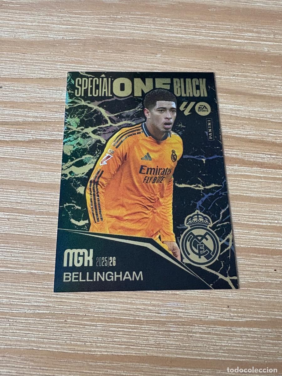 Cromos de f&uacute;tbol: 5. CROMO PANINI MEGACRACKS 2025-26 25-26 SPECIAL ONE BLACK BELLINGHAM