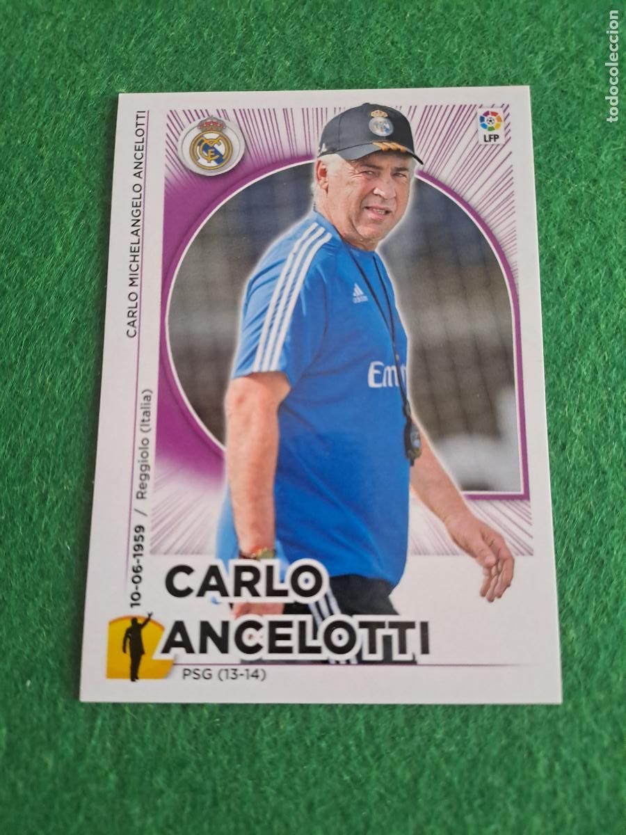 Football Stickers: liga este 2014/2015 14/15 nuevo sin pegar entrenadror real madrid carlo ancelotti