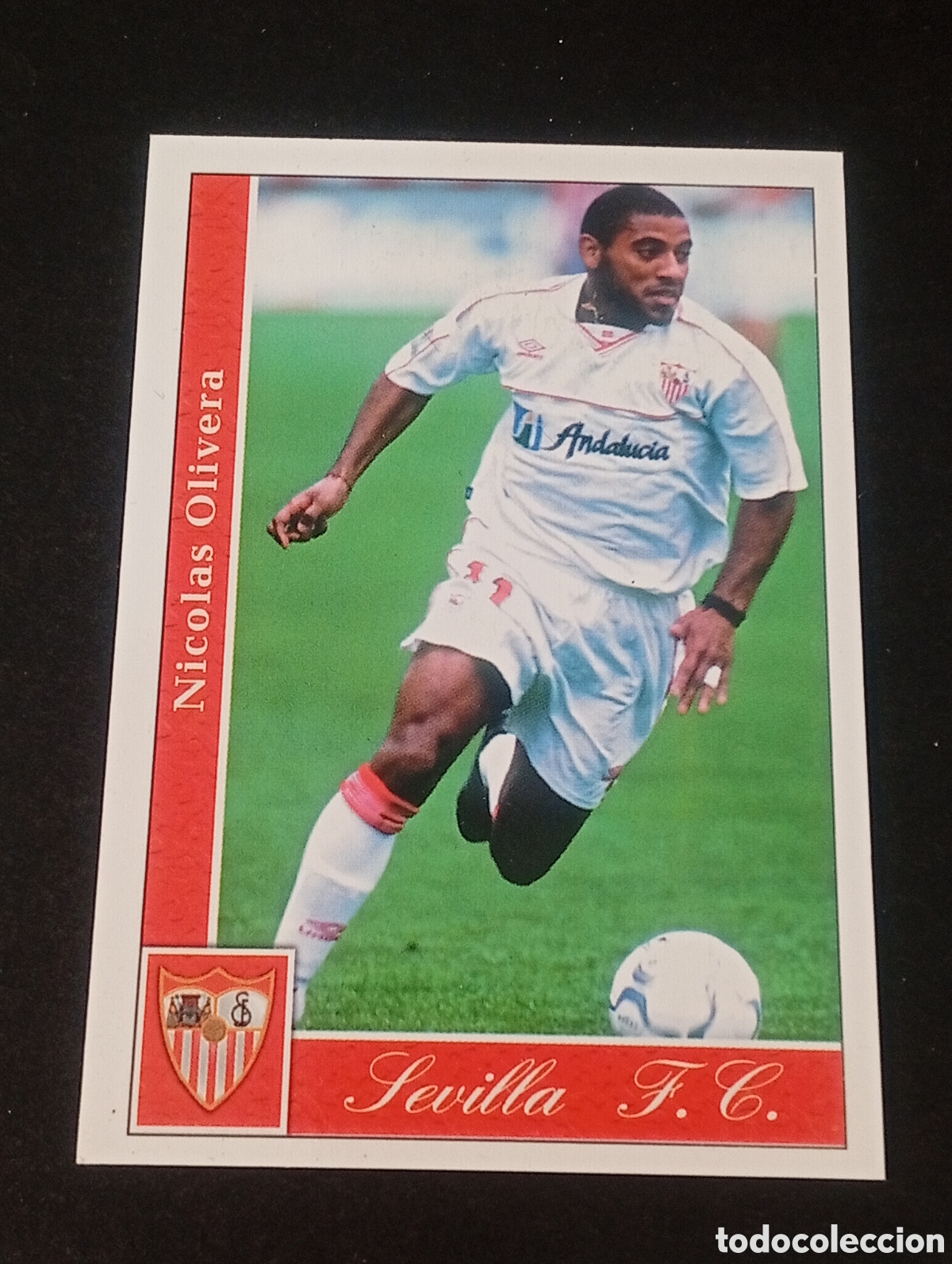 Fu&szlig;ball-Sticker: 377 OLIVERA SEVILLA MUNDICROMO LIGA 2001 2002 MUNDICROMO FICHAS CROMO CARDS MEGACRACKS PANINI