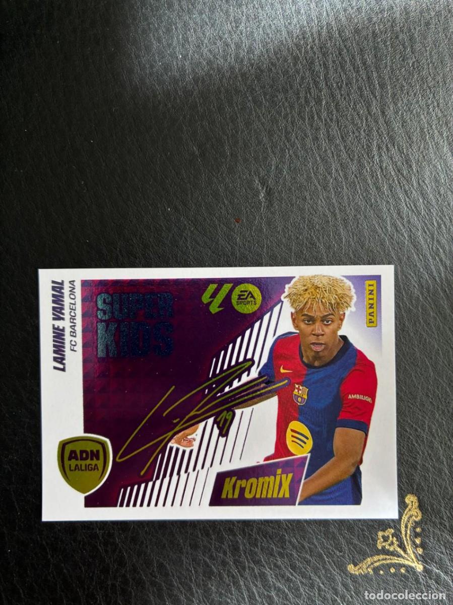 Cromos de F&uacute;tbol: K14 LAMINE YAMAL SUPER KIDS KROMIX FIRMADO ADN LIGA ESTE EA SPORTS 25 26 2025 2026 PANINI album