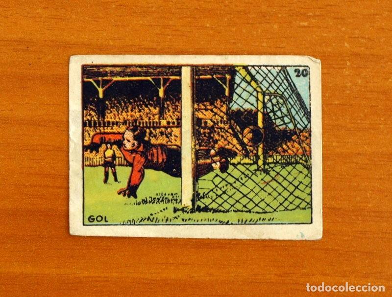 Cromos de f&uacute;tbol: Cromos Cultura - N&ordm; 20 Gol - Reglamento del Juego del F&uacute;tbol - Bruguera - Nunca Pegado