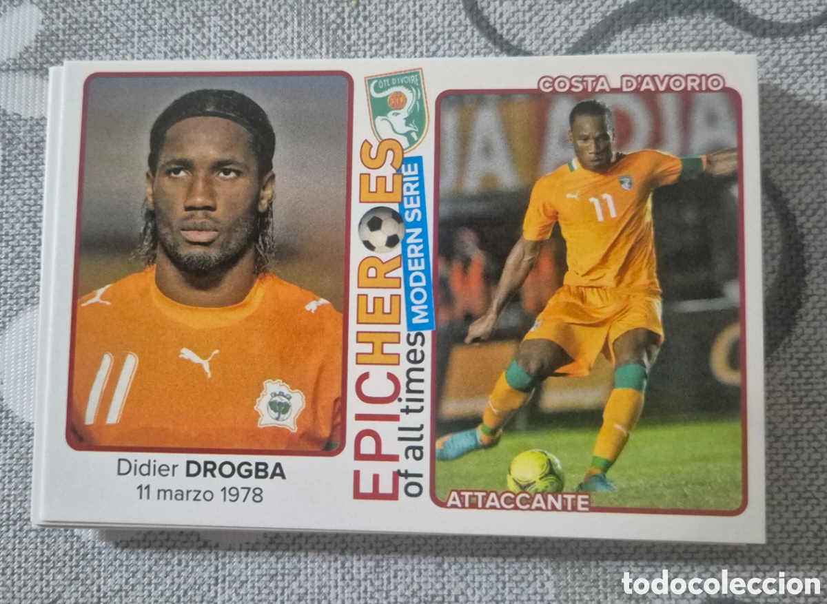 Cromos de f&uacute;tbol: Drogba costa de marfil epic heroes of all times modern serie