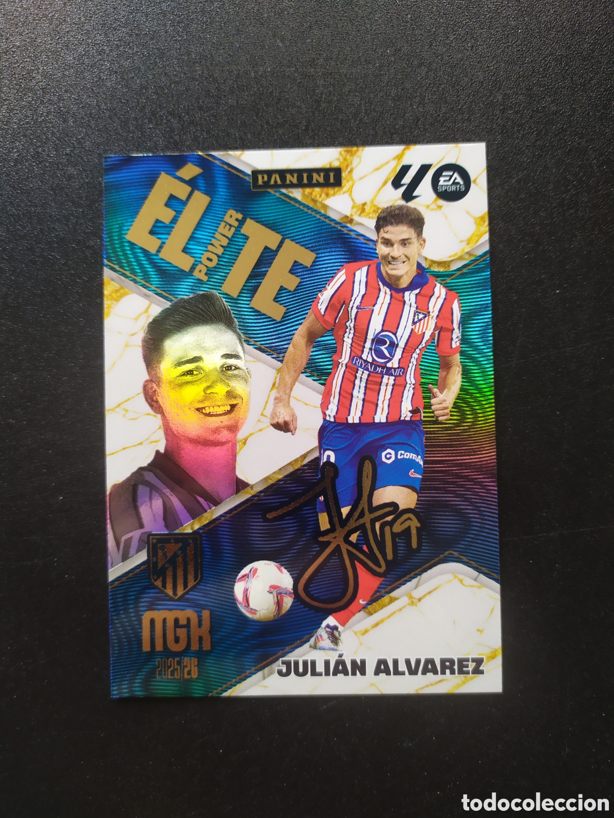 Cromos de F&uacute;tbol: Megacracks 2025 2026 25 26 panini Juli&aacute;n Alvarez elite power n&deg; P 8 Atl&eacute;tico Madrid