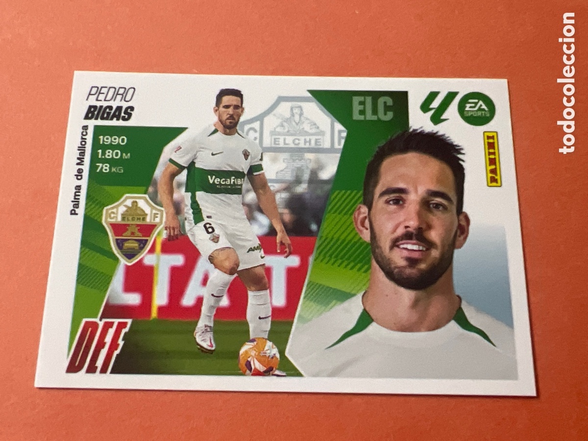 Figurine di Calcio: E1581. BIGAS ELCHE N&ordm; 9 LIGA ESTE 25 26 2025 2026 PANINI