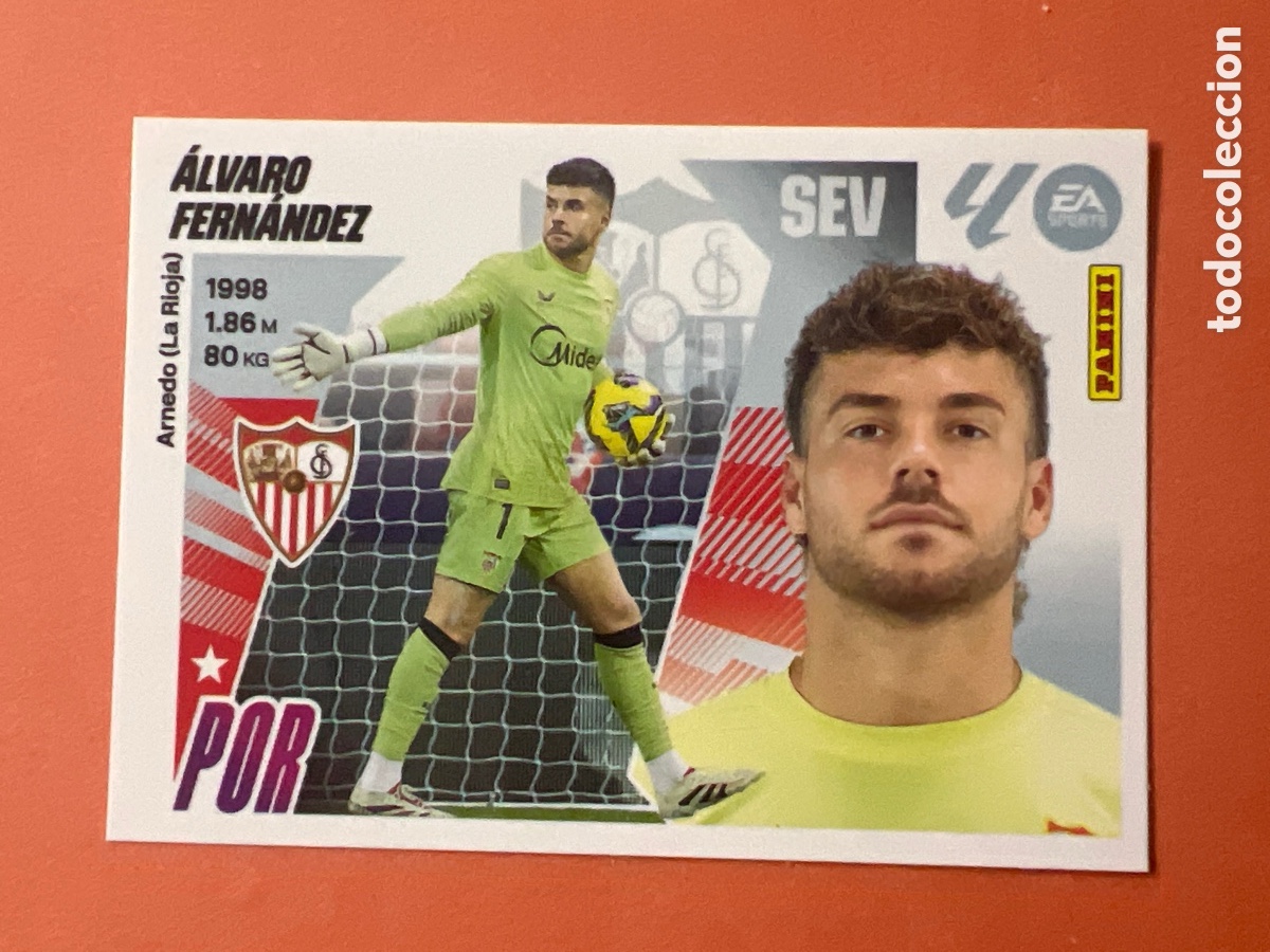 Football Stickers: E1610. CROMO PANINI LIGA ESTE 2025-26 (25 - 26) - N&ordm; 4 - &Aacute;LVARO FERN&Aacute;NDEZ - SEVILLA