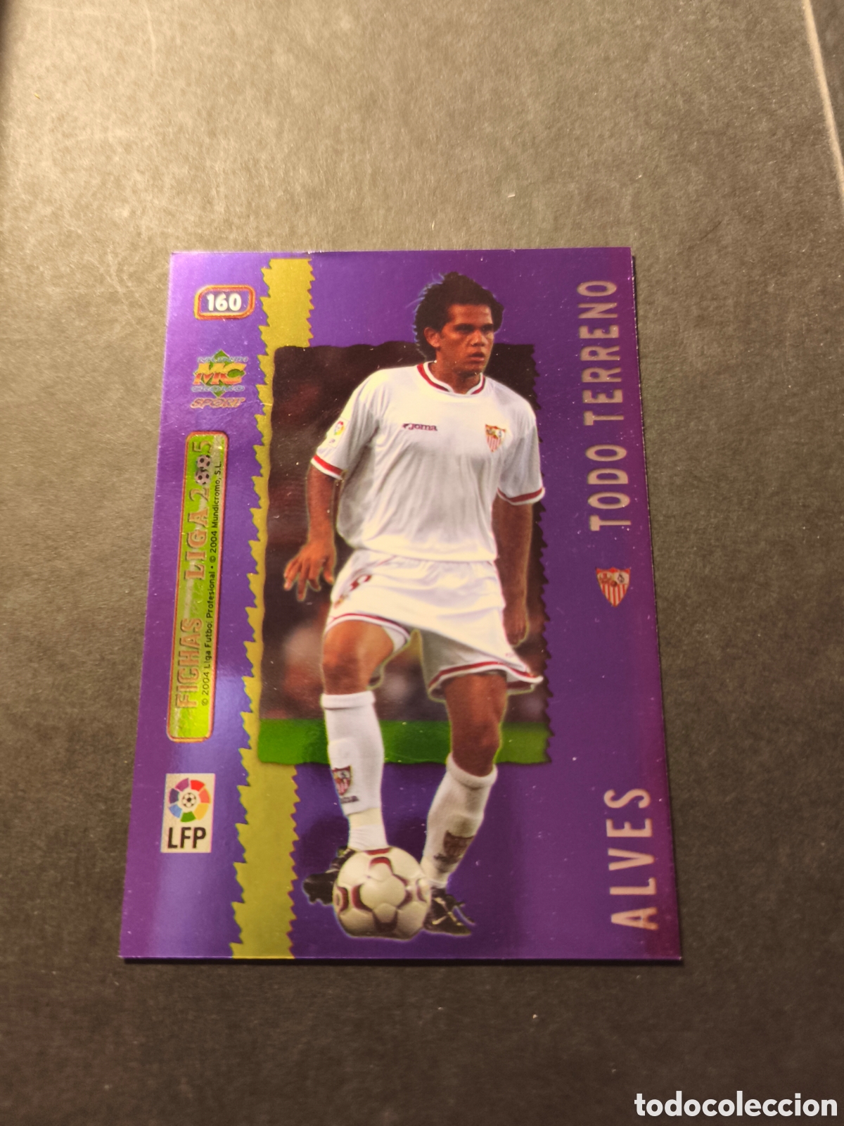 Cromos de Futebol: 160 DANI ALVES TODO TERRENO SEVILLA MUNDICROMO LAS FICHAS DE LA LIGA 2005