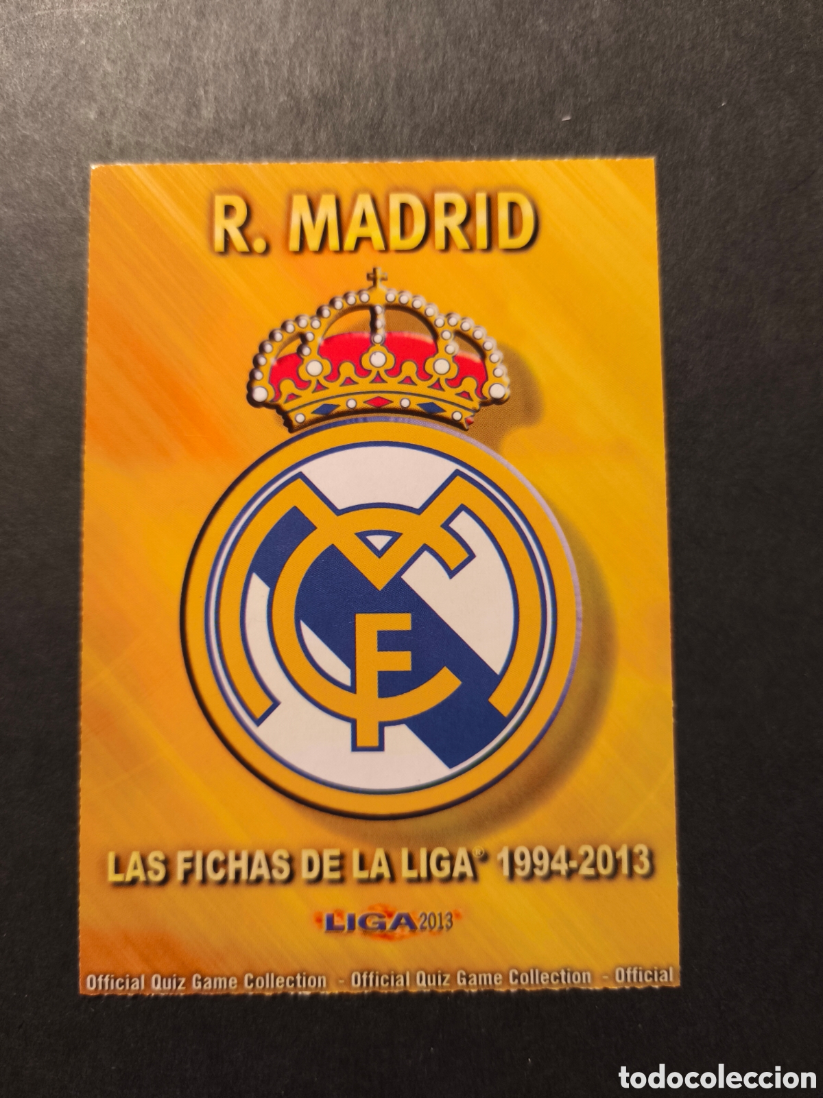 Cromos de Futebol: 01 ESCUDO REAL MADRID MUNDICROMO LAS FICHAS DE LA LIGA 2013 VERSION MATE