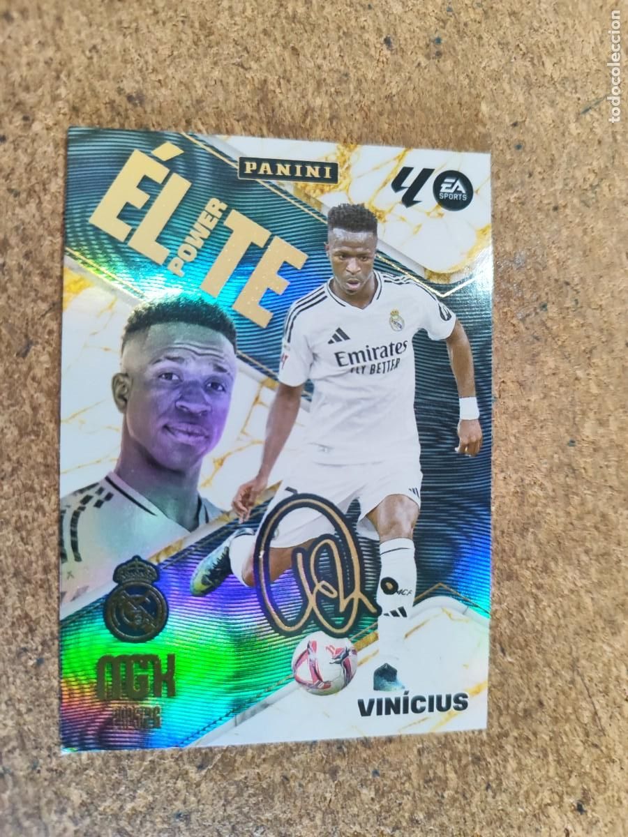 Cromos de Futebol: MEGACRACKS 2025/26 CARD ELITE POWER VINICIUS REAL MADRID AUTOGRAFO # P18 PANINI