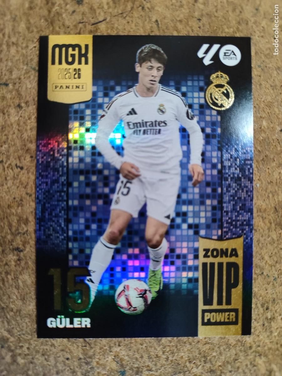 Figurine di Calcio: MEGACRACKS 2025/26 CARD ZONA VIP POWER GULER REAL MADRID # P394 PANINI