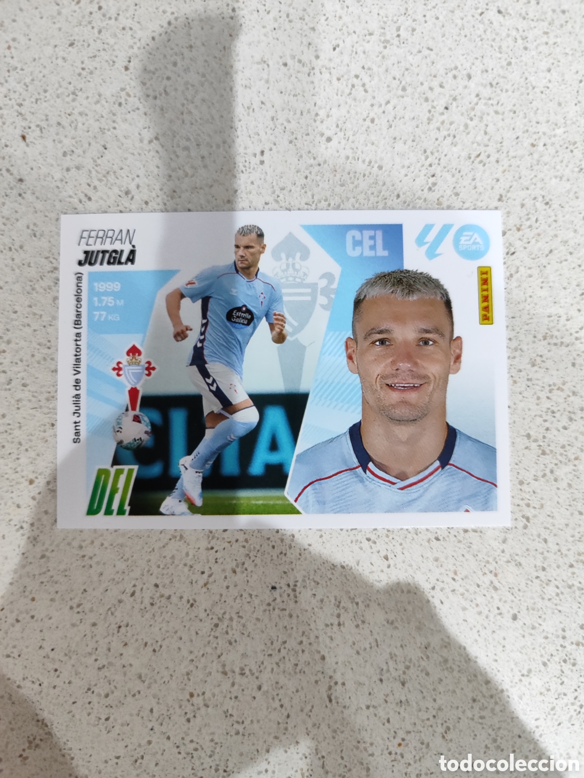 Cromos de F&uacute;tbol: CROMO N&Uacute;MERO 2 JUTGL&Aacute; CELTA DE VIGO &Uacute;LTIMO FICHAJE. LIGA ESTE 25/26. SEGUNDA EDICI&Oacute;N.