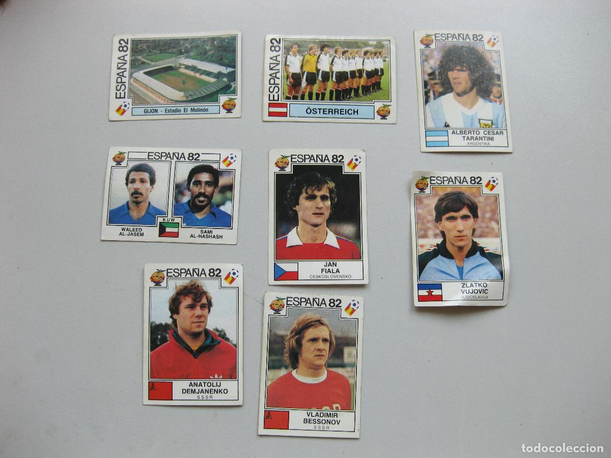 Cromos de F&uacute;tbol: 8 CROMOS DIFERENTES DEL ALBUM DE FUTBOL DEL MUNDIAL ESPA&Ntilde;A 82. SIN PEGAR. FIGURINE PANINI