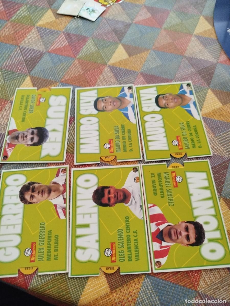 Cromos de F&uacute;tbol: Lote de 6 fichas jugadores de futbol promocionado por Matutano