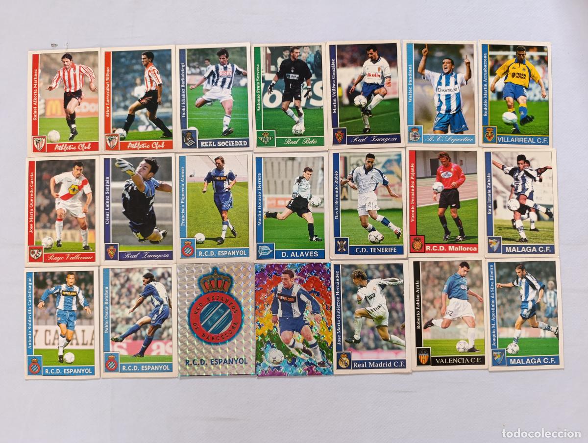 Cromos de F&uacute;tbol: LOTE 21 CARDS / CROMOS LAS FICHAS DE LA LIGA 2001 / 2002 - MUNDICROMO (DC)