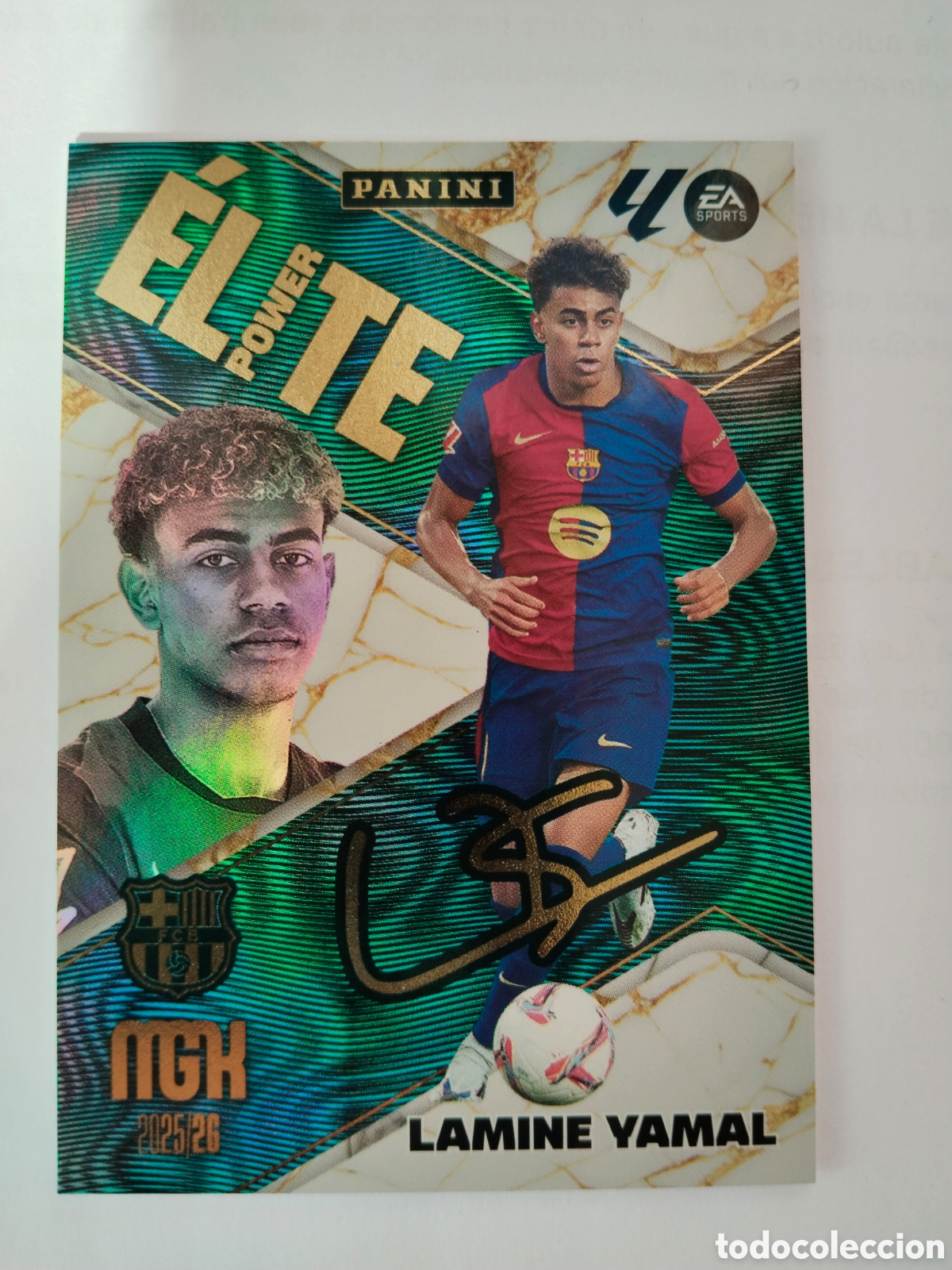 Cromos de F&uacute;tbol: Megacracks 2025-26 n&deg; P 9 Lamine Yamal - Barcelona ( Elite power )