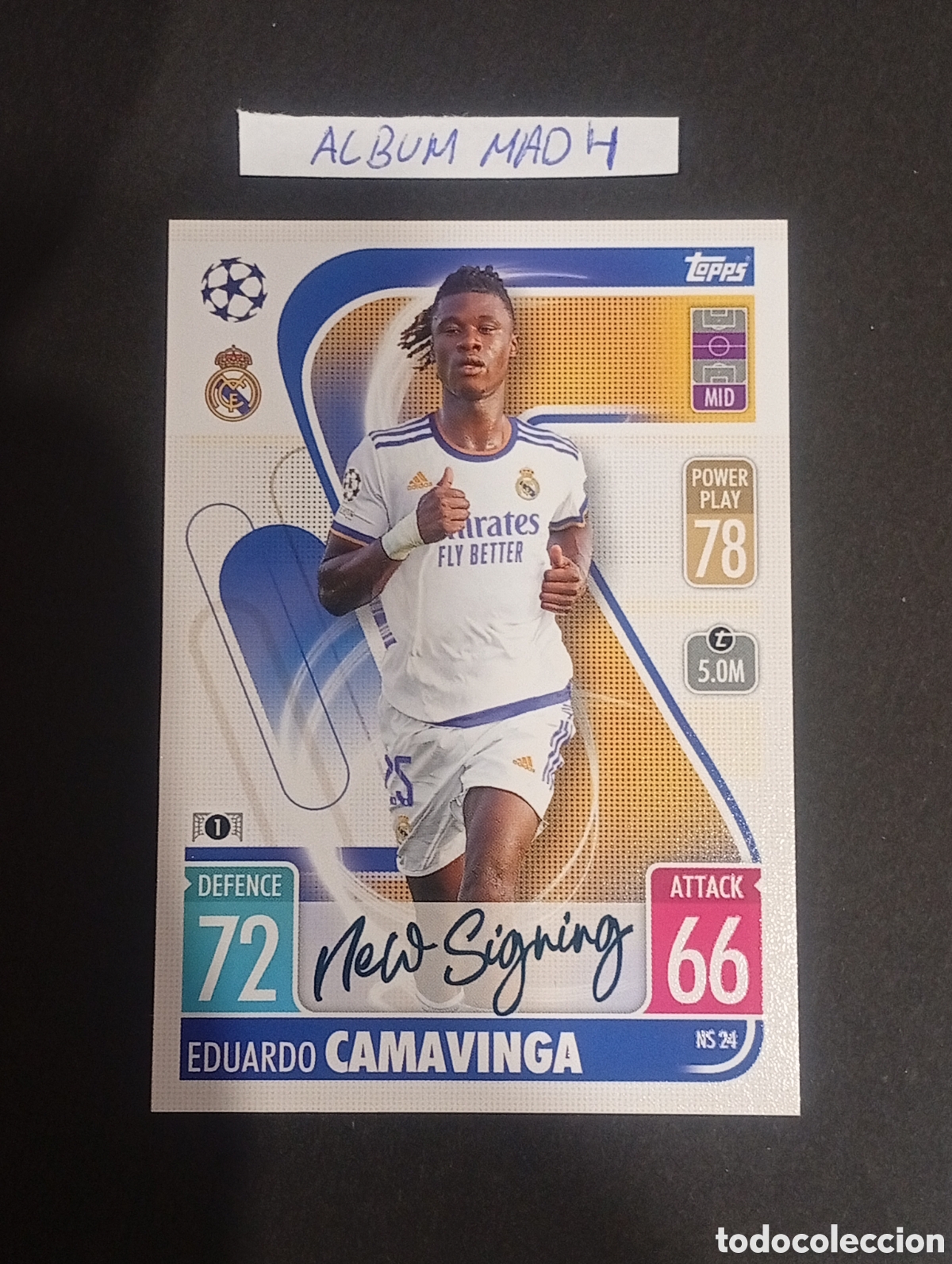 Cromos de F&uacute;tbol: NS 24 CAMAVINGA REAL MADRID TOPPS MATCH ATTAX 2021 2022 21 22 CROMOS CARD MEGACRACKS NEW SIGNING