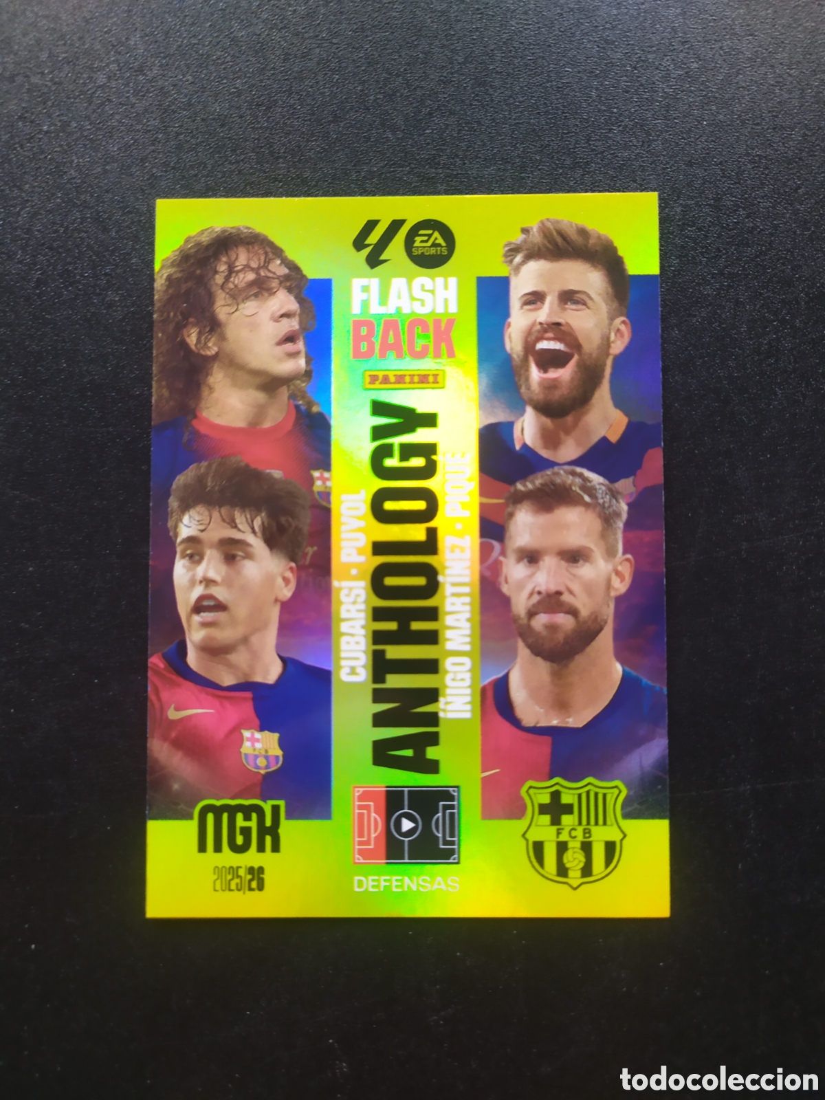 Cromos de f&uacute;tbol: Megacracks 2025 2026 25 26 panini Puyol Piqu&eacute; Cubarsi Mart&iacute;nez flashback anthology n&deg; 439 Barcelona
