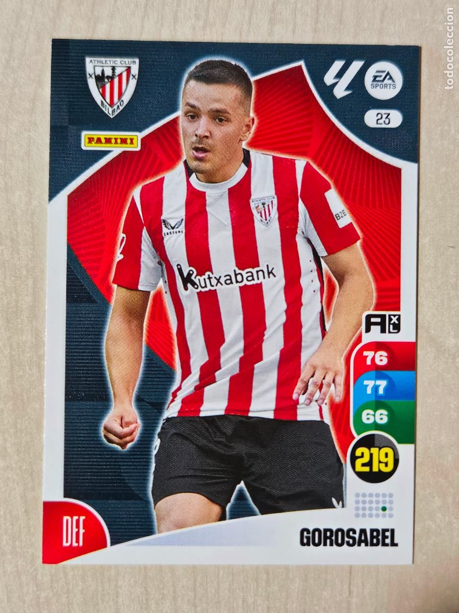 Cromos de f&uacute;tbol: FICHA N&ordm; 23 GOROSABEL - ADRENALYN 24 25 - PANINI 2024 - 25 - CROMO - ATHLETIC DE BILBAO