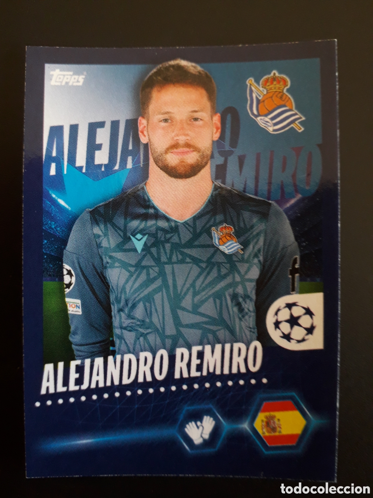 Cromos de f&uacute;tbol: REMIRO REAL SOCIEDAD N&deg; 428 UEFA CHAMPIONS LEAGUE SEASON TOPPS 23 24 2023 2024 PEDIDO M&Iacute;NIMO 3&euro;