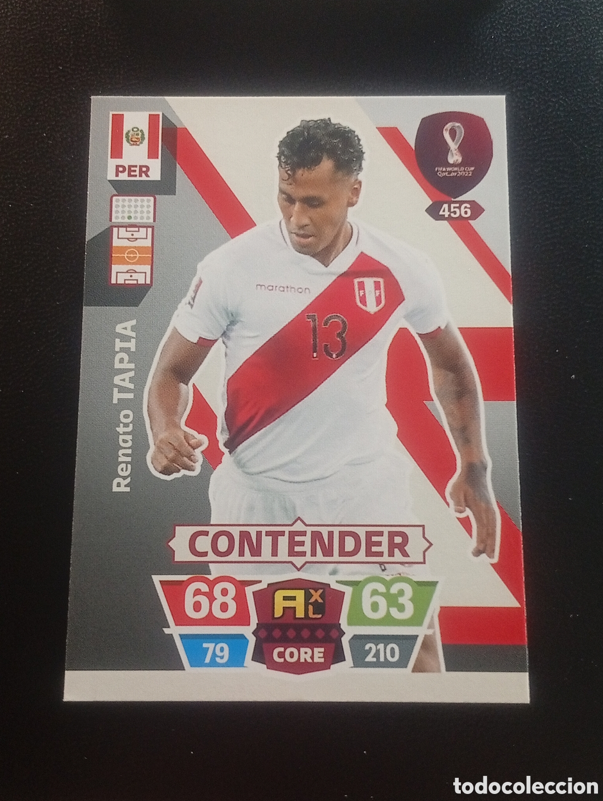 Fu&szlig;ball-Sticker: 456 RENATO TAPIA PERU aDRENALYN QATAR FIFA 2022 WORLD MUNDIAL TOPPS
