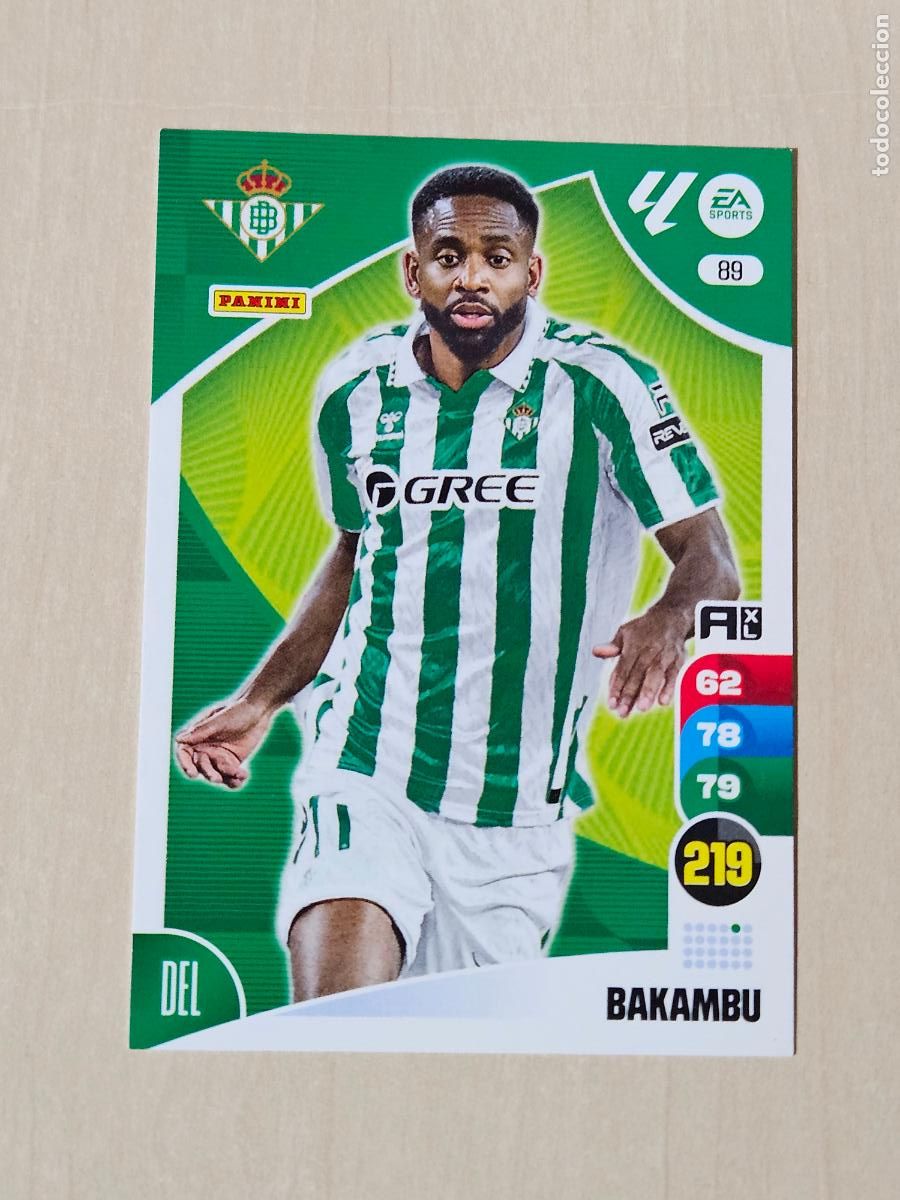 Cromos de f&uacute;tbol: FICHA N&ordm; 89 BAKAMBU - ADRENALYN 24 25 - PANINI 2024 - 25 - CROMO - REAL BETIS