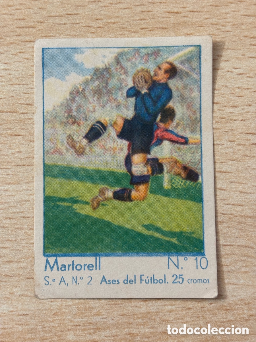 Cromos de F&uacute;tbol: Martorell RCD Espa&ntilde;ol N 10 Ases del F&uacute;tbol Serie A N2 sin pegar
