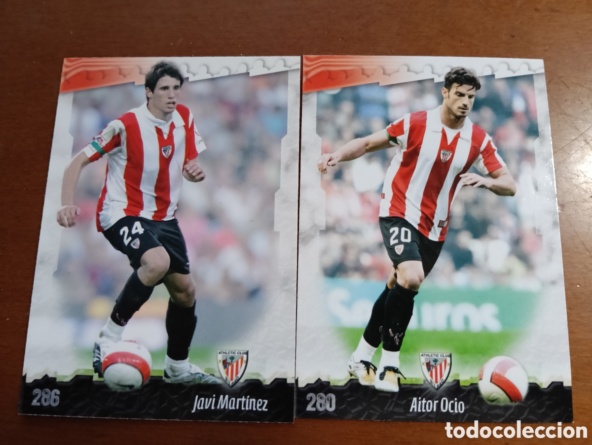 Figurine di Calcio: Herror, por una cara Aitor Ocio 280 y por la otra Javier Mart&iacute;nez 286, Mundi-cromo liga 2009