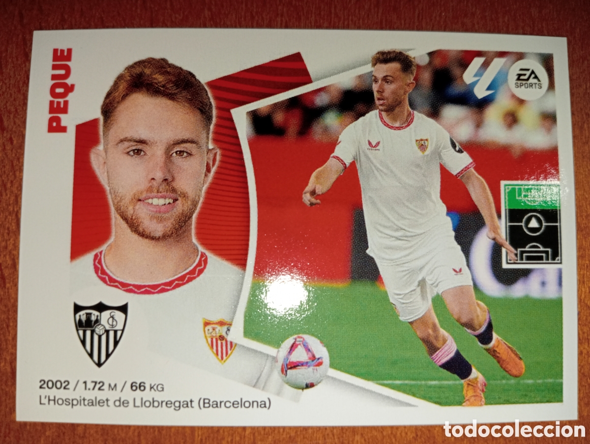 Cromos de f&uacute;tbol: Peque coloca n&deg;18 Bis liga este 24/25 Sevilla