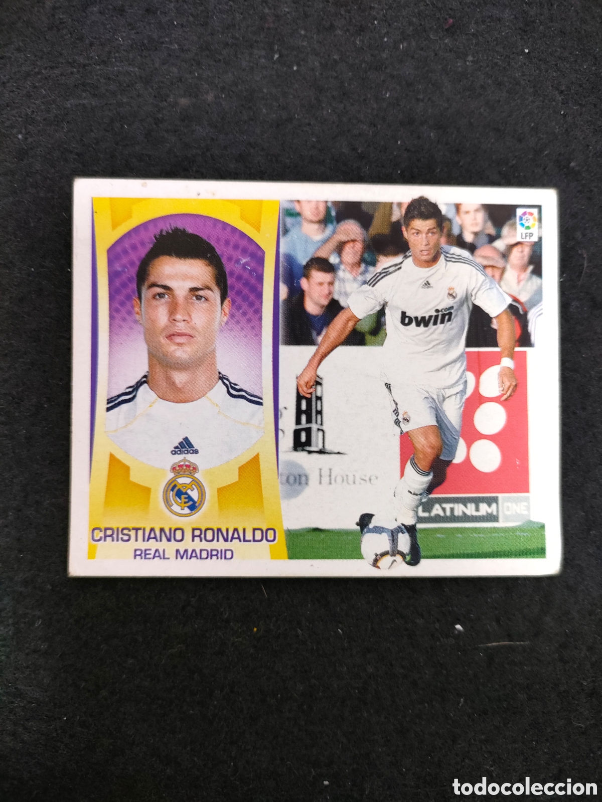 Cromos de F&uacute;tbol: Cristiano Ronaldo liga este 09 10. &Uacute;ltimos fichajes 2. Sin pegar. Real Madrid