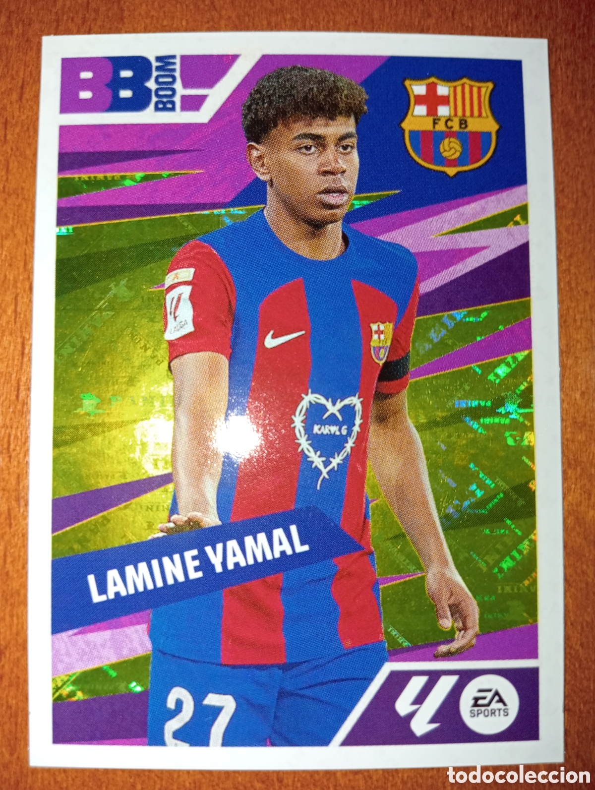Cromos de F&uacute;tbol: BB Boom Lamine Yamal n&deg;13 liga este 24/25 Barcelona
