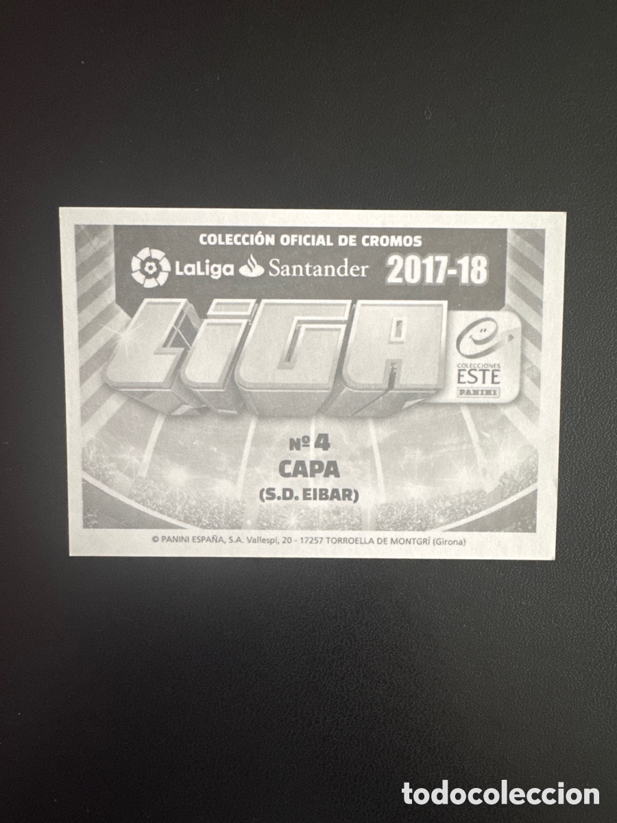 Cromos de f&uacute;tbol: CAPA EIBAR N&Uacute;MERO 4 LIGA ESTE 2017 2018 - Foto 2