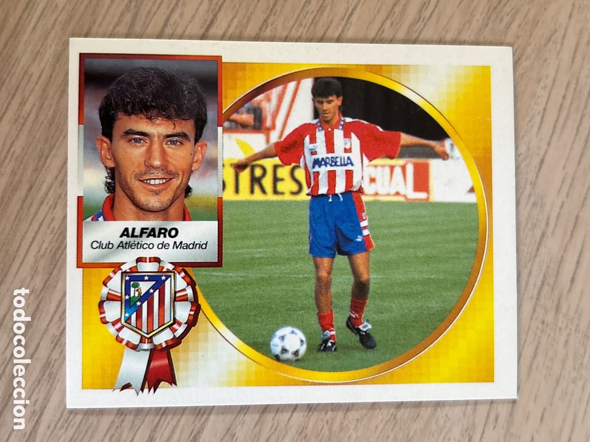 Cromos de F&uacute;tbol: ALFARO ATLETICO MADRID FICHAJE 34 BAJA LIGA ESTE 1994 1995 94 95 NUNCA PEGADO SIN PEGAR