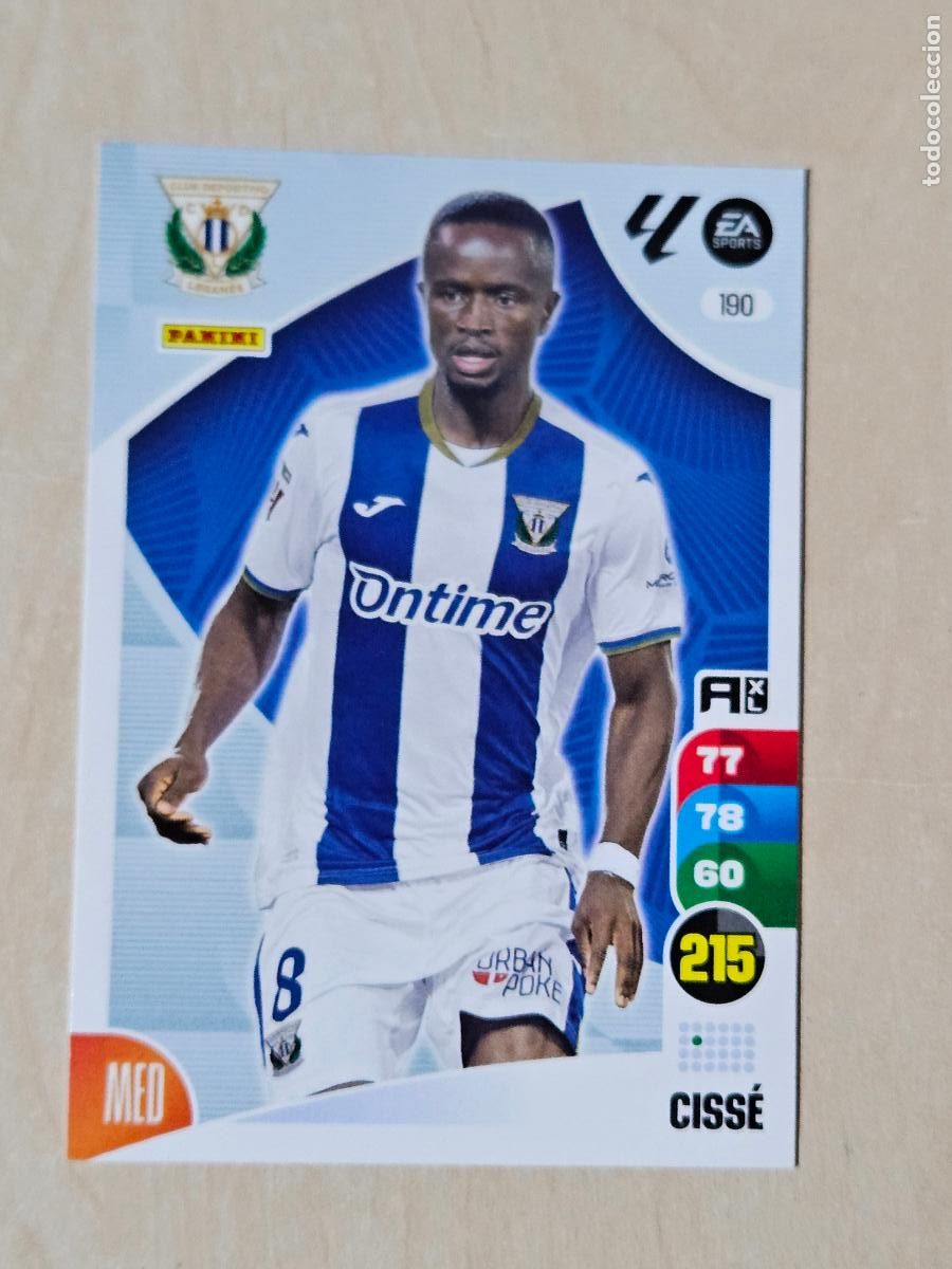 Cromos de f&uacute;tbol: FICHA N&ordm; 190 CISSE - ADRENALYN 24 25 - PANINI 2024 - 25 - CROMO - LEGANES