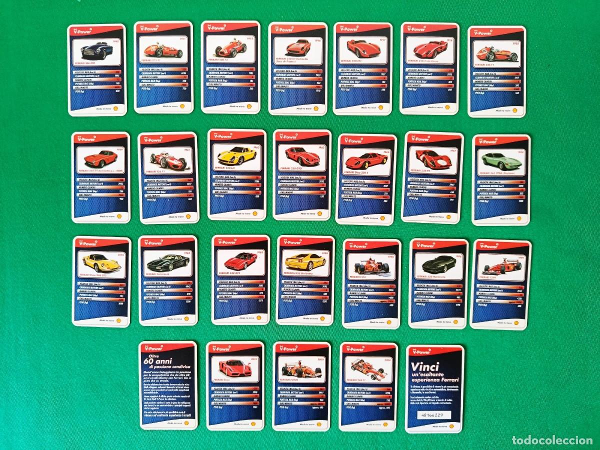 Cromos de f&uacute;tbol: Shell V Power Limited Edition Ferrari Collectors 26 Cards Complete