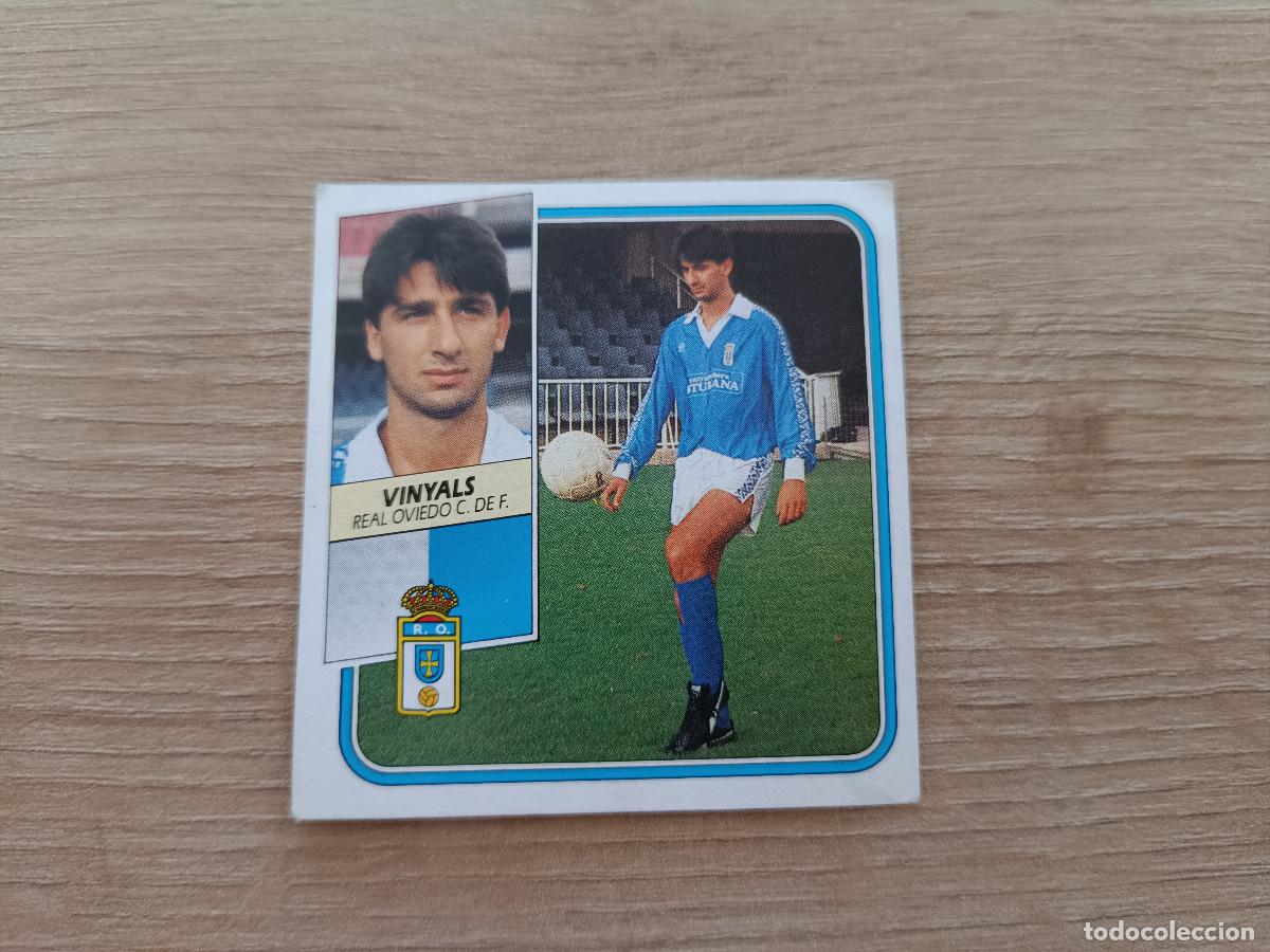 Cartes &agrave; collectionner de Football: CROMO DE FUTBOL LIGA ESTE VINYALS REAL OVIEDO SIN PEGAR NUNCA PEGADO 89 90 1989 1990