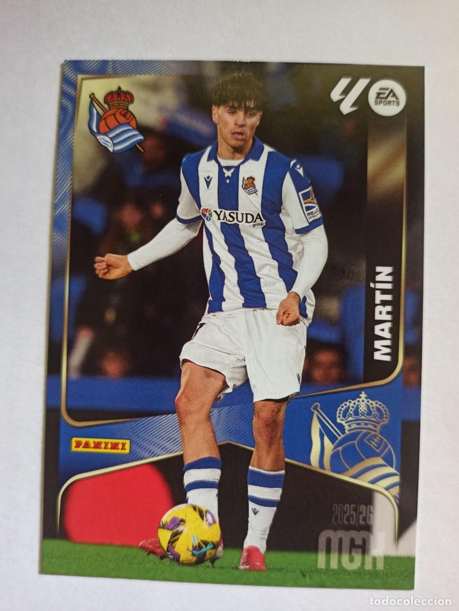Cromos de F&uacute;tbol: ROOKIE CARD 311 JON MART&Iacute;N REAL SOCIEDAD - LIGA MEGACRACKS MGK PANINI 2025 2026 25 26