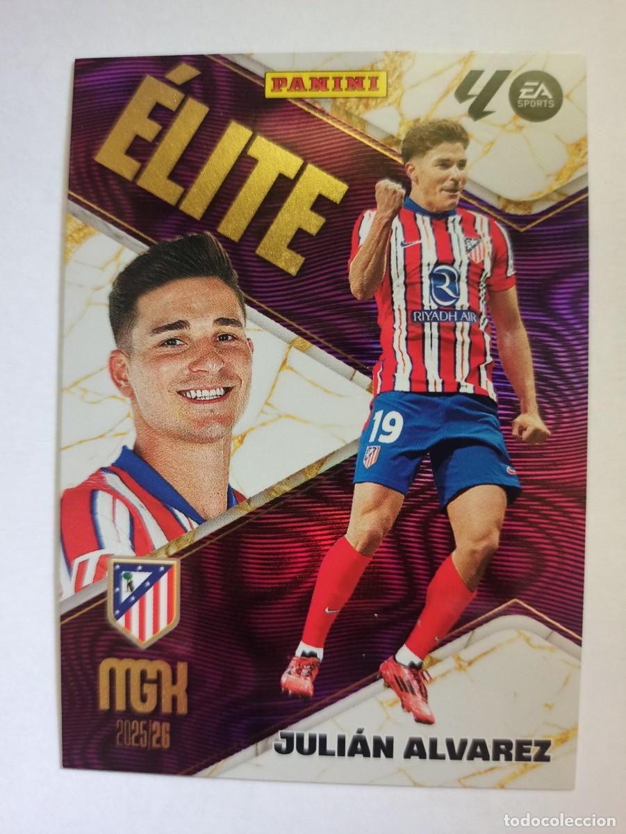 Figurine di Calcio: CARD 8 &Eacute;LITE JULI&Aacute;N ALVAREZ ATL&Eacute;TICO ATLETI ARGENTINA - LIGA MEGACRACKS MGK PANINI 2025 2026 25 26