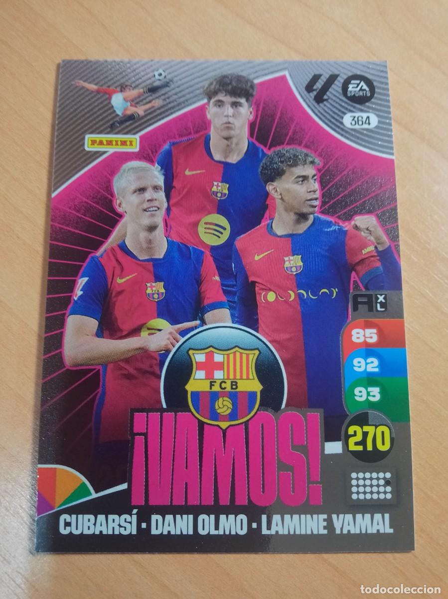 Figurine di Calcio: 364 LAMINE YAMAL CUBARSI Y DANI OLMO VAMOS DEL BARCELONA 2024 2025 ADRENALYN XL 24 25 PANINI