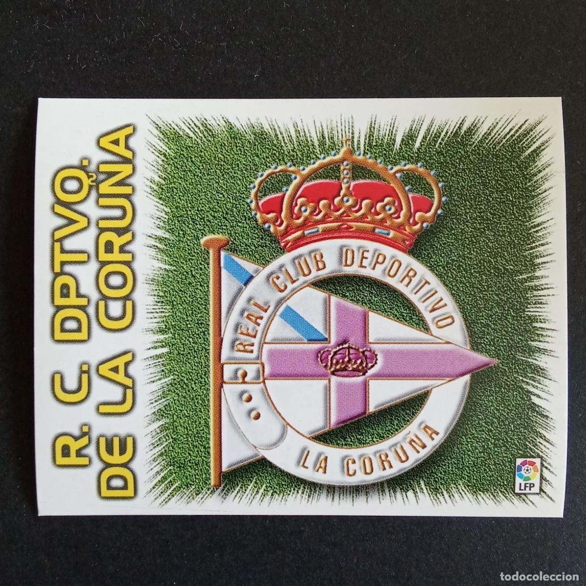 Cromos de f&uacute;tbol: CROMO LIGA 1999 2000 99 00 EDICIONES ESTE ESCUDO DEPORTIVO CORU&Ntilde;A NUNCA PEGADO