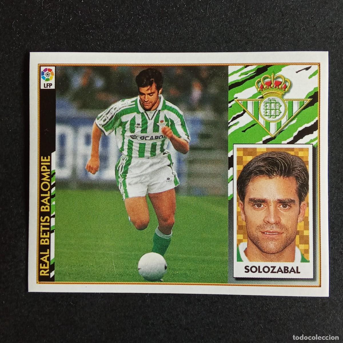 Cromos de F&uacute;tbol: CROMO LIGA 1997 1998 97 98 EDICIONES ESTE COLOCA SOLOZABAL BETIS NUNCA PEGADO
