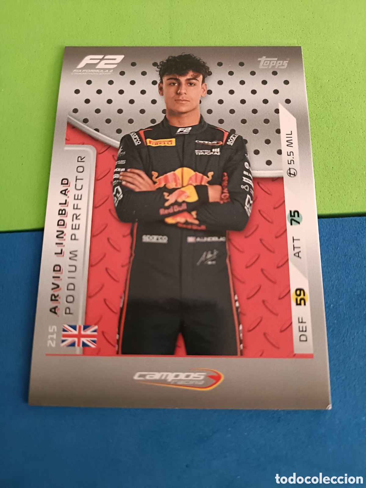 Cromos de F&uacute;tbol: Topps TURBO ATTAX 2025 F&Oacute;RMULA 1 - 215 Arvid Lindblad