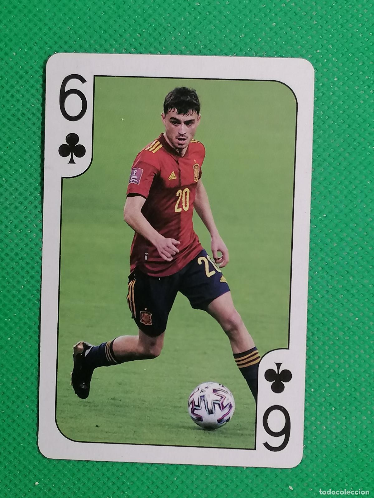 Cromos de F&uacute;tbol: 6 TREBOL PEDRI ESPA&Ntilde;A ⚽ BARAJA POKER &diams; &spades; &clubs; &hearts; ⚽