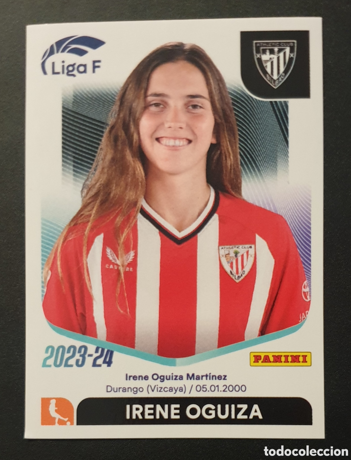 Fu&szlig;ball-Sticker: CROMO N&deg; 15 IRENE OGUIZA ATHLETIC BILBAO LIGA F FEMENINA 2023 2024 23 24 PANINI